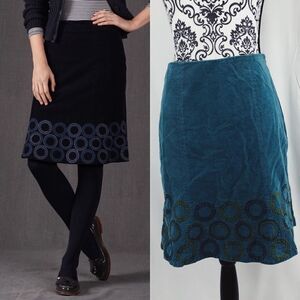 Boden Starburst Hem Corduroy A-Line Skirt